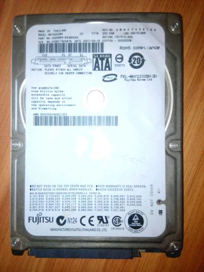 Лот: 4579471. Фото: 1. Fгujitsu MHY2200BH. Жёсткие диски (HDD)