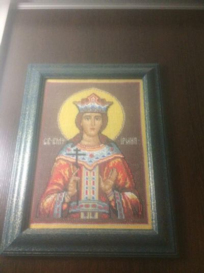 Лот: 10970728. Фото: 1. Икона. Святая мучиница Ирина. Картины, рисунки