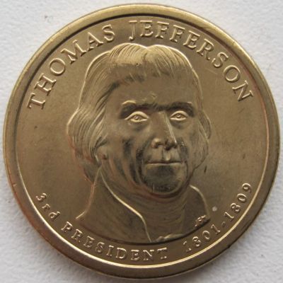 Лот: 6724396. Фото: 1. США 1 доллар 2007. 3-й президент... Америка