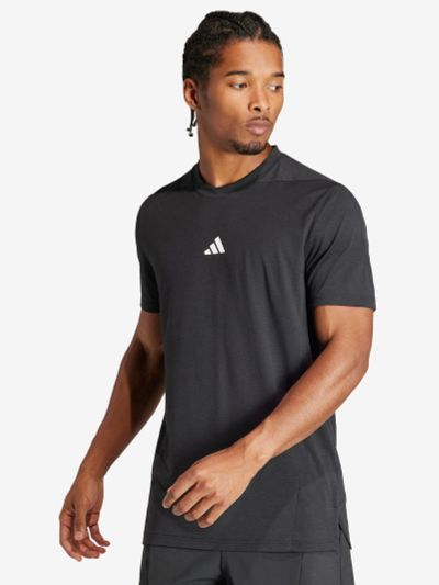 Лот: 24338146. Фото: 1. Футболка мужская adidas, Черный. Другое (спортивная одежда)