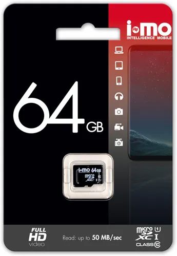 Лот: 24553010. Фото: 1. Карта памяти IMO microSDXC 64GB... Карты памяти