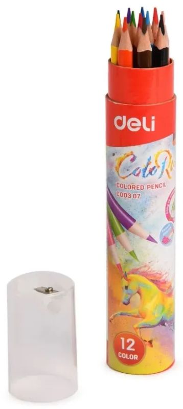 Лот: 20367543. Фото: 1. Карандаши 12цв. DELI "ColoRun... Ручки, карандаши, маркеры