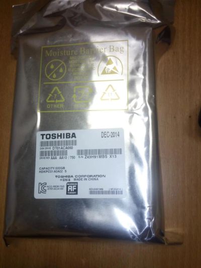 Лот: 6337731. Фото: 1. Жесткий диск Toshiba 500Gb. Новый... Жёсткие диски (HDD)
