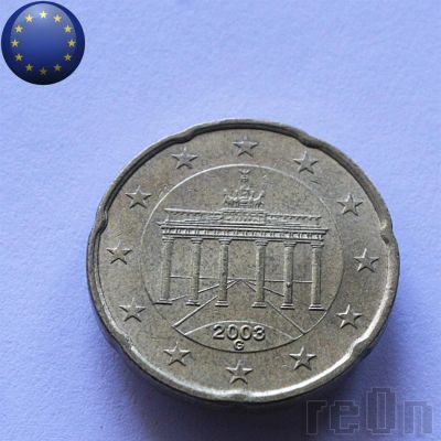 Лот: 3060317. Фото: 1. Германия 20 евроцентов 2003 г... Германия и Австрия