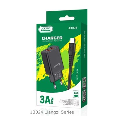 Лот: 22144415. Фото: 1. СЗУ JOKADE JB024 2*USB + TYPE-C... Зарядные устройства, блоки питания, адаптеры сетевые для смартфонов