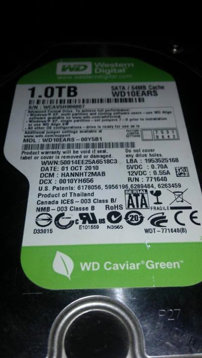 Лот: 6226298. Фото: 1. Жесткий диск WD 1TB. Подойдет... Жёсткие диски (HDD)