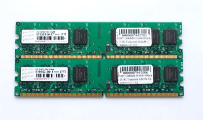 Лот: 5132554. Фото: 1. 4 GB DDR2 (2*2048mb) Transcend... Оперативная память