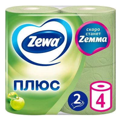 Лот: 24116772. Фото: 1. Туалетная бумага Zewa, Яблоко... Средства личной гигиены 