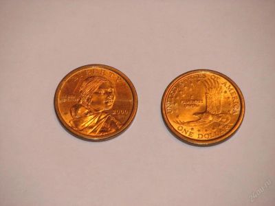 Лот: 36700. Фото: 1. США 1 доллар 2000 года. Сакагавея... Америка