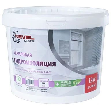Лот: 10280315. Фото: 1. Акриловая гидроизоляция Nevel... Кровельные материалы