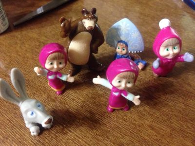 Лот: 3477340. Фото: 1. игрушки из киндера с рубля маша... Игрушки