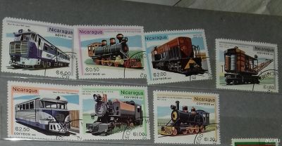 Лот: 13595412. Фото: 1. Марки Никарагуа Поезда 7 шт 1981. Марки