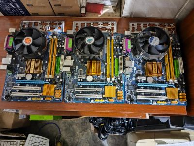 Лот: 24768169. Фото: 1. Материнская плата 775 Gigabyte. Комплекты запчастей