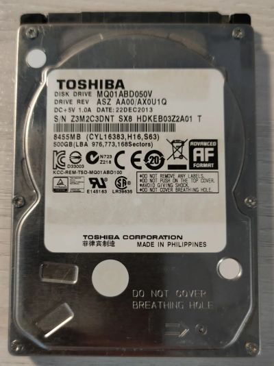 Лот: 19448177. Фото: 1. Жесткий диск Sata II Toshiba 500... Жёсткие диски (HDD)