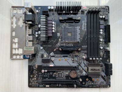 Лот: 18929870. Фото: 1. Материнская плата asrock b450m. Материнские платы