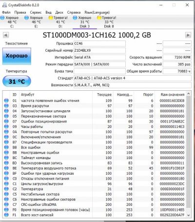 Лот: 18182052. Фото: 1. Seagate Brracuda 1000Gb. Жёсткие диски (HDD)