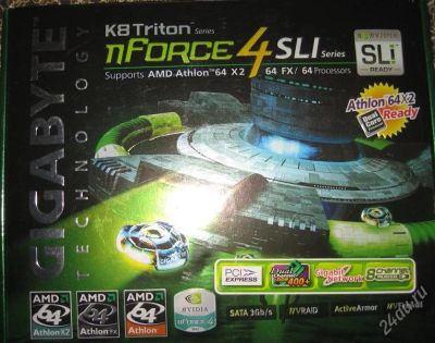 Лот: 1454386. Фото: 1. Комплект плата Gigabyte GA-K8N... Материнские платы