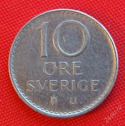 Лот: 1588151. Фото: 1. (№619-2/LF) 10 эре 1973 (Швеция... Европа