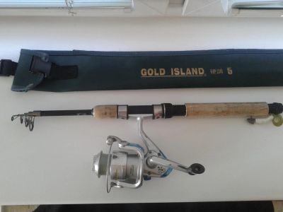 Лот: 3980976. Фото: 1. Спиннинг карбоновый gold island... Удочки, спиннинги