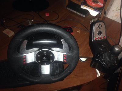 Лот: 4036641. Фото: 1. Руль logitech g27 выставляю в... Рули, джойстики