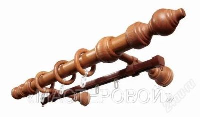 Лот: 1339509. Фото: 1. Карниз под дерево 2,8метра + наконечники... Шторы, тюль