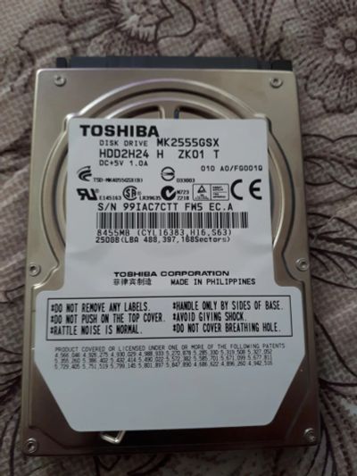 Лот: 11585213. Фото: 1. HDD Toshiba sata 2 250gb, 2,5. Жёсткие диски