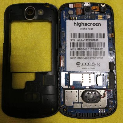 Лот: 12673445. Фото: 1. Highscreen Alpha Rage. На запчасти... Микросхемы и платы