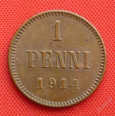 Лот: 1529957. Фото: 1. (№19) 1 пенни 1914 (Великое княжество... Россия до 1917 года