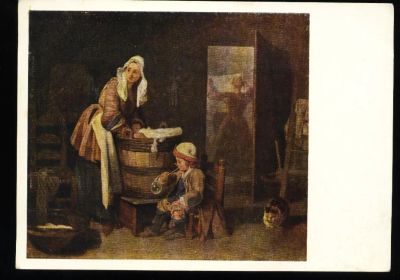 Лот: 4690360. Фото: 1. художественная открытка 1950-х... Открытки, конверты