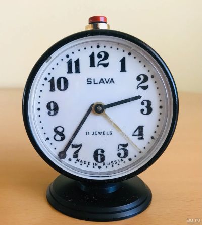 Лот: 18020448. Фото: 1. Часы-будильник Слава,1993 г.made... Часы настенные, настольные