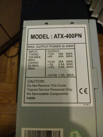 Лот: 7698486. Фото: 1. Блок питания ATX-400PN. Не стартует... Другое (комплектующие)