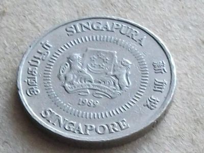 Лот: 9755300. Фото: 1. Монета 50 цент Сингапур 1989 флора... Европа