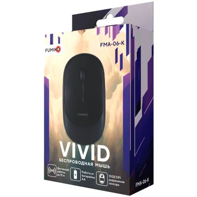 Лот: 25794267. Фото: 1. Мышь беспроводная FUMIKO VIVID... Клавиатуры и мыши
