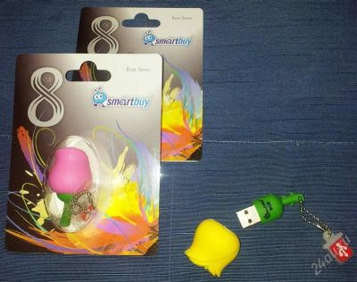 Лот: 2561389. Фото: 1. флэш-диск Smart Buy 8GB Роза розовая. USB-флеш карты