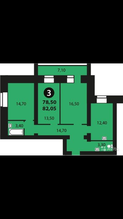 Лот: 12156795. Фото: 1. Эдельвейс Next 3ком. квартира... Квартиры, студии