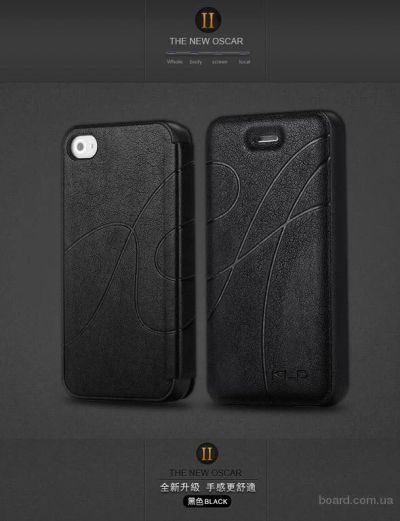 Лот: 3258280. Фото: 1. чехол-книжка iPhone 4,4S KLD черная... Чехлы, бамперы