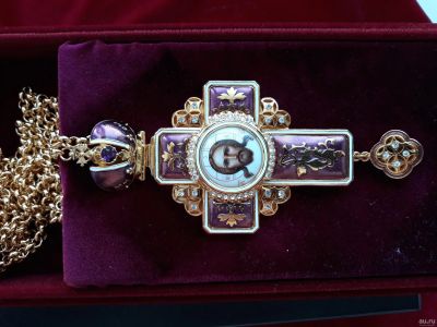 Лот: 13475372. Фото: 1. наперсный крест священнослужителя... Иконы