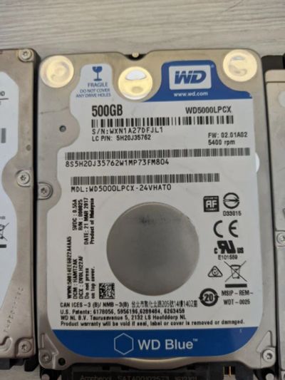 Лот: 25438743. Фото: 1. HDD WD Blue 500GB. Жёсткие диски (HDD)