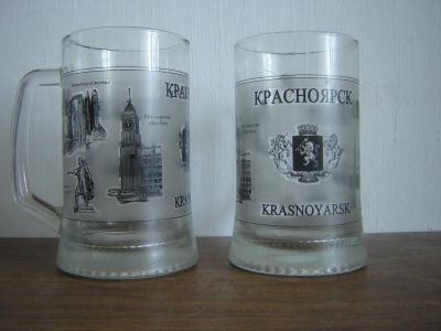 Лот: 7844896. Фото: 1. Кружка пивная Красноярск 0,5литра. Кружки, стаканы, бокалы
