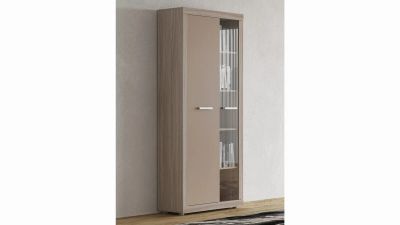 Лот: 24671620. Фото: 1. Шкаф двухдверный со стеклом Tiss... Гостиные, стенки, горки