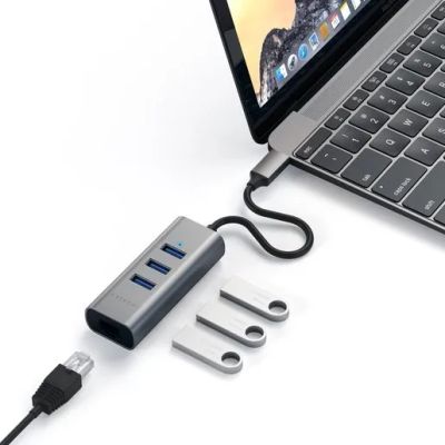 Лот: 21574418. Фото: 1. USB-хаб Satechi USB-C 2-in-1 USB... USB хабы