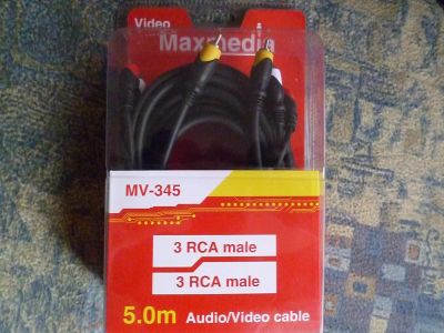 Лот: 4178756. Фото: 1. Кабель Maxmedia 3x3 RCA(тюльпан... Шнуры, кабели, разъёмы