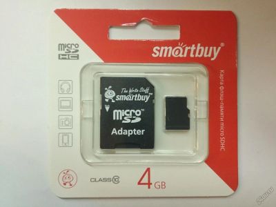 Лот: 5666562. Фото: 1. Карта памяти SmartBuy microSDHC... Карты памяти