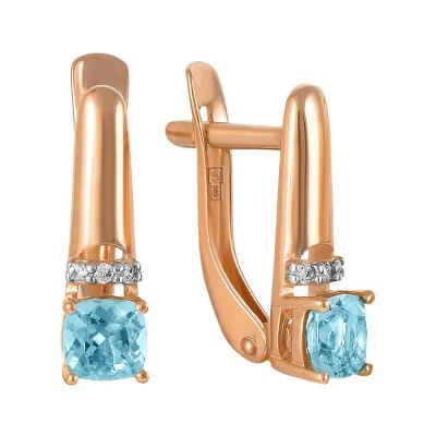 Лот: 23879799. Фото: 1. Серьги TALANT из золота с топазами... Серьги, каффы
