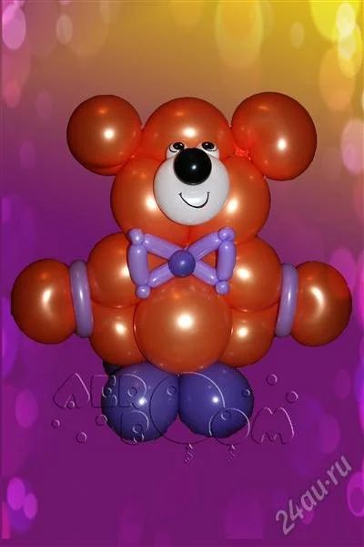 Лот: 2617975. Фото: 1. Медведь Сережка! Фигура из воздушных... Другое (ручная работа)