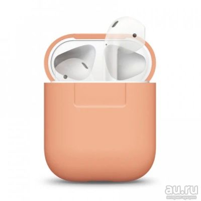 Лот: 15402730. Фото: 1. Чехол для AirPods/Airpods 2 Персиковый... Чехлы, бамперы