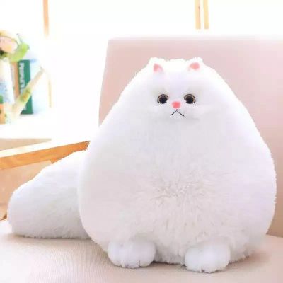 Лот: 25742402. Фото: 1. Кот-беляш, белый, 50 см. Мягкие
