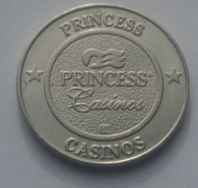 Лот: 5268364. Фото: 1. 25 игровых центов.Казино Princess... Другое (значки, медали, жетоны)
