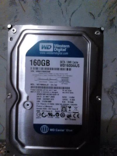 Лот: 6452338. Фото: 1. жеский диск 160 GB. Жёсткие диски (HDD)