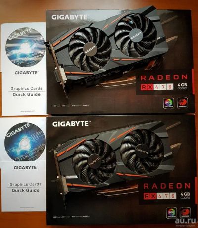 Лот: 17005406. Фото: 1. Gigabyte RX 470 4Gb windforce... Видеокарты
